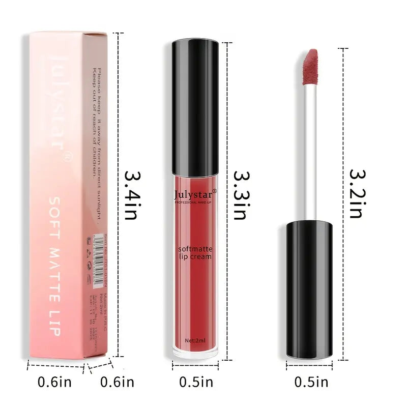 6 Colors Dual Wear Liquid Lipsticks for Lips & Cheeks