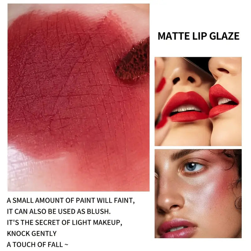 6 Colors Dual Wear Liquid Lipsticks for Lips & Cheeks