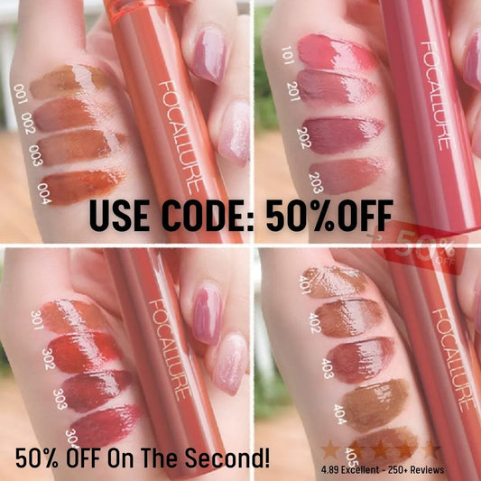 Water Gloss Lip Glaze - Long-Lasting & Moisturizing 50%OFF(On the second)